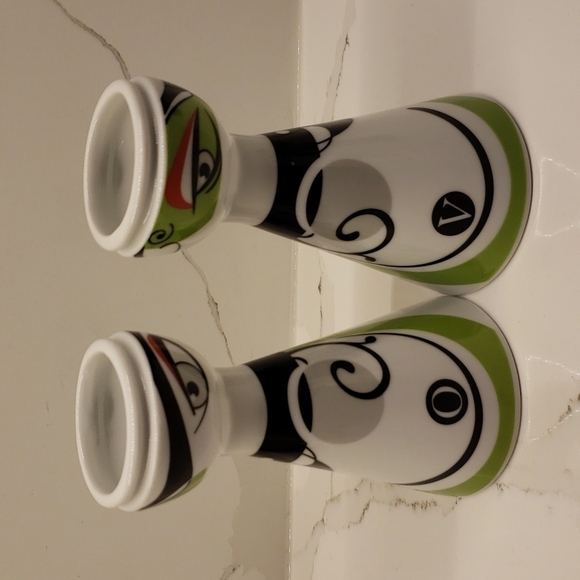 Toscana Oil and Vinegar set ceramic retro bottles containers 6.5"h x 3"… - Picture 6 of 8